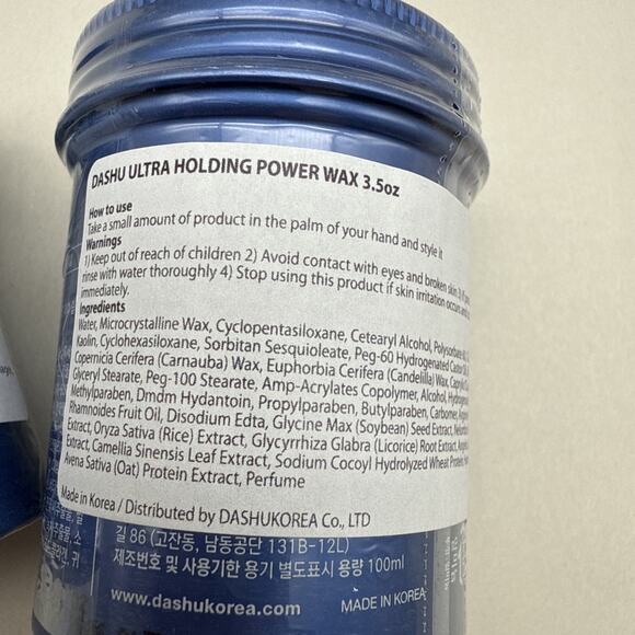 DASHU For Men Ultra Holding Power Wax 3.38 oz.x2ea/Long Lasting New *READ... - Picture 7 of 15
